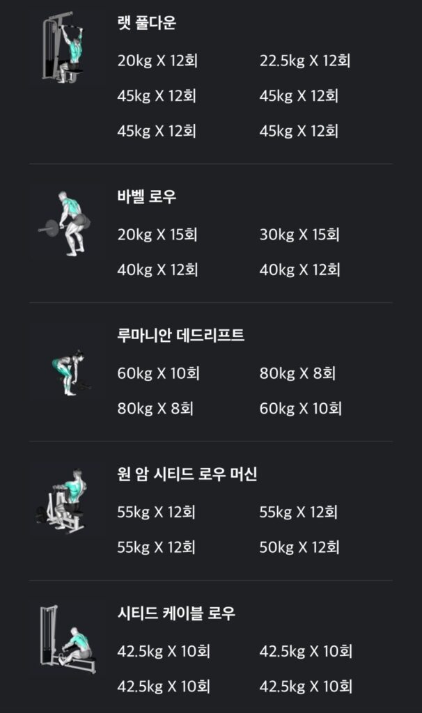 필자가 사용하고 있는 운동 기록 앱