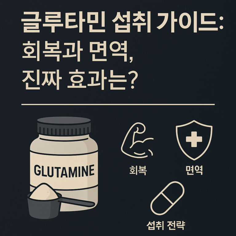 글루타민 섭취 가이드